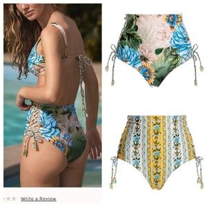 New! Agua Bendita x free people hope aine high waist bikini bottom 24276